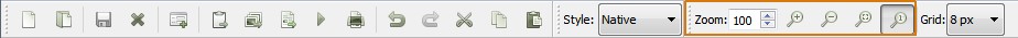 MockupUI - Design area zoom toolbar