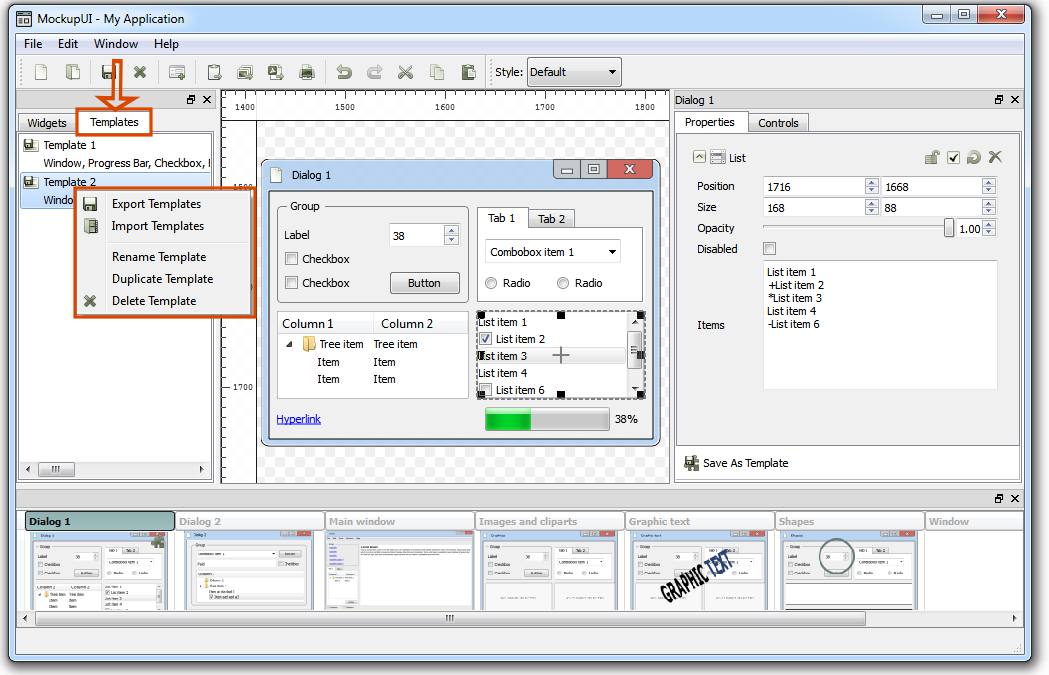 MockupUI - Export templates