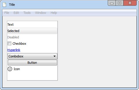 MockupUI - List widget