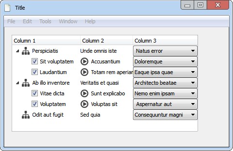 MockupUI - Tree widget