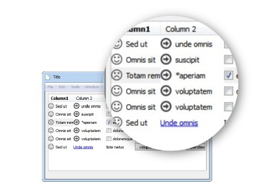 MockupUI - Table widget